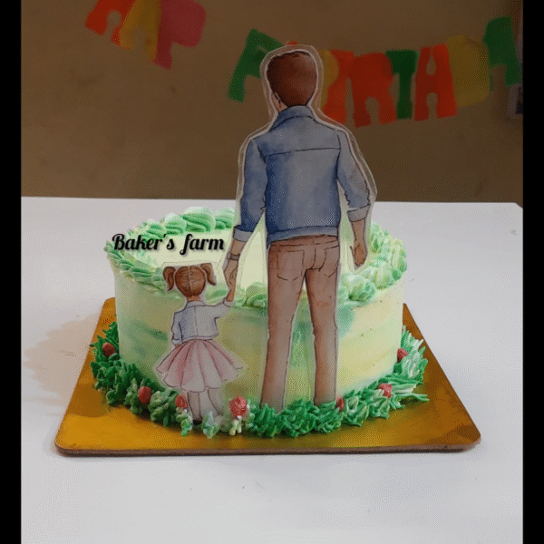Father's Day Theme Cake - 500 gm