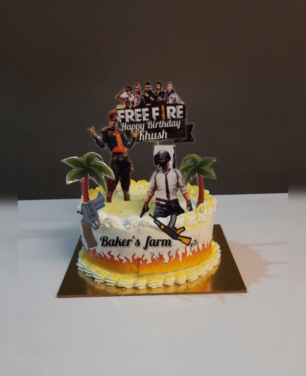 Free Fire Theme cake - 500 gm